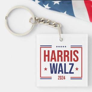 Harris Walz Campaign Election Acrylic Keychain