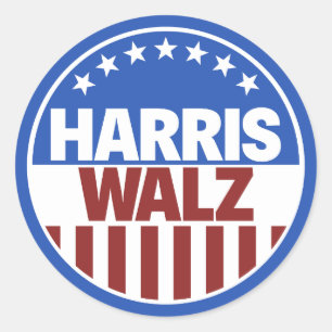 Harris Walz Classic Round Sticker