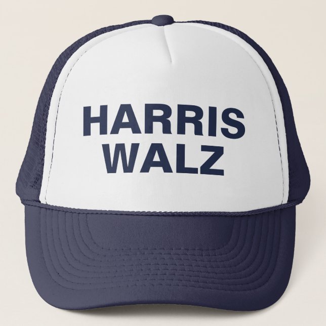 Harris Walz CUSTOMIZABLE Trucker Hat (Front)