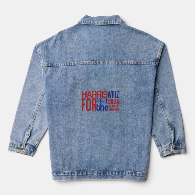 harris walz  denim jacket (Back)