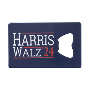 Harris Walz Election 2024 I Credit Card Bottle Opener