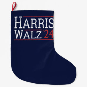 Harris Walz Election 2024 I Large Christmas Stocking