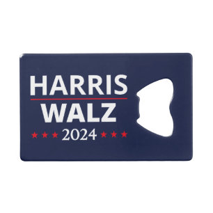 Harris Walz Election 2024 III Credit Card Bottle Opener