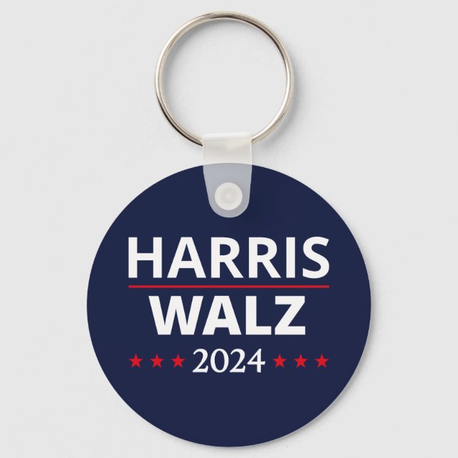 Harris Walz Election 2024 III Keychain (Front)