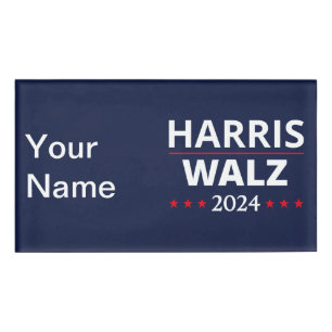 Harris Walz Election 2024 III Name Tag