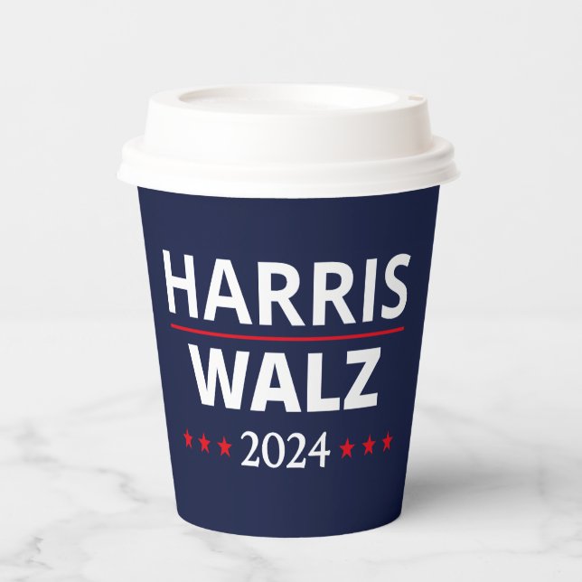 Harris Walz Election 2024 III Paper Cups (Front)