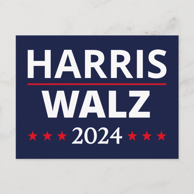 Harris Walz Election 2024 III Postcard (Front)