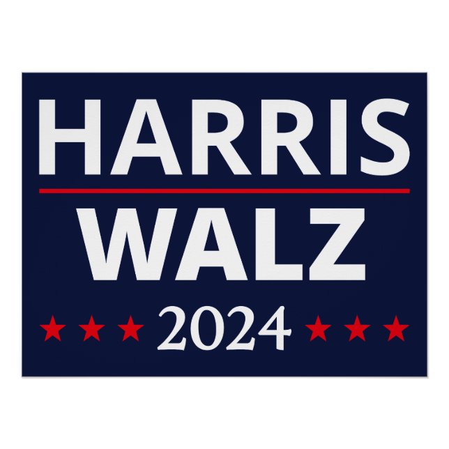 Harris Walz Election 2024 III Poster (Front)