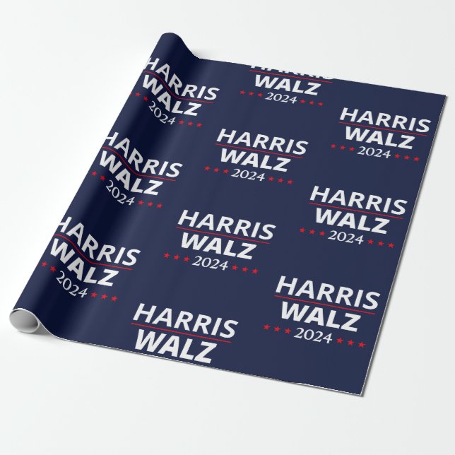 Harris Walz Election 2024 III Wrapping Paper (Unrolled)