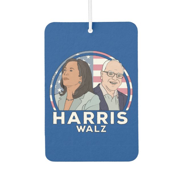 Harris Walz Election Air Freshener (Front)