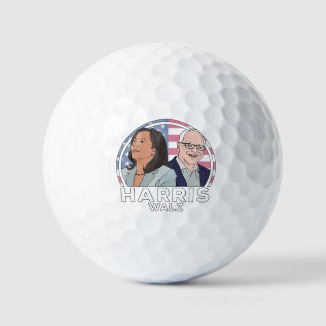 Harris Walz Election Golf Balls (Front)