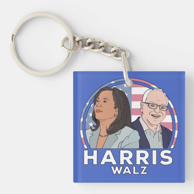 Harris Walz Election Keychain (Front)