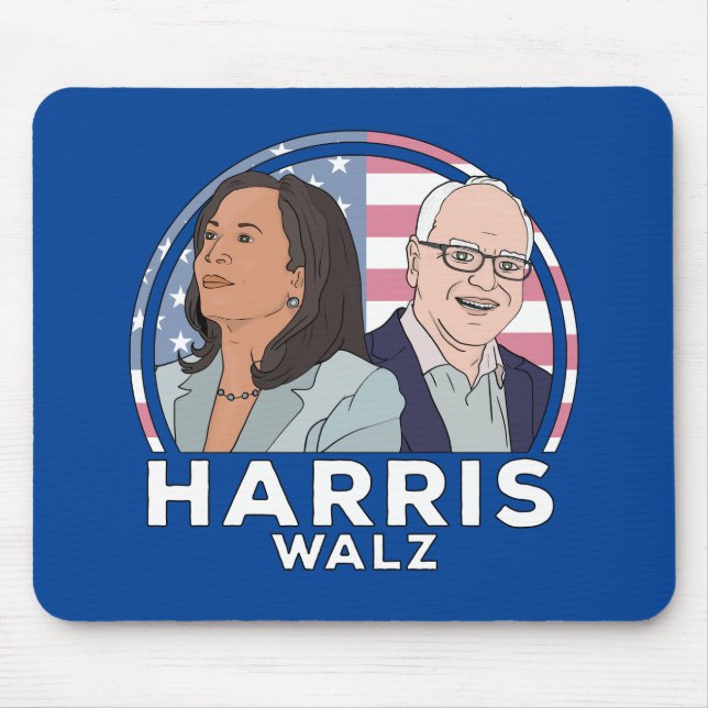 Harris Walz Election Mouse Pad (Front)