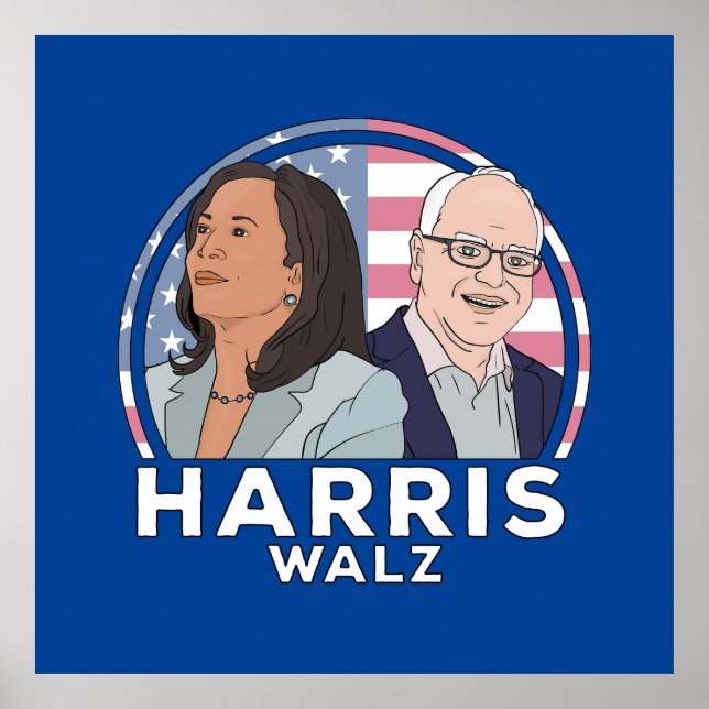Harris Walz Election Poster (Front)