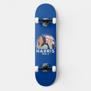 Harris Walz Election Skateboard