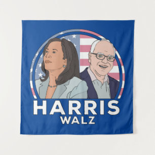Harris Walz Election Tapestry
