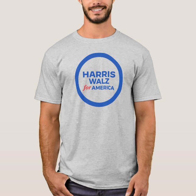 Harris Walz for America 2024 T-Shirt (Front)