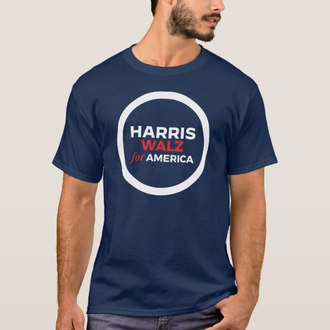 Harris Walz for America 2024 T-Shirt (Front)