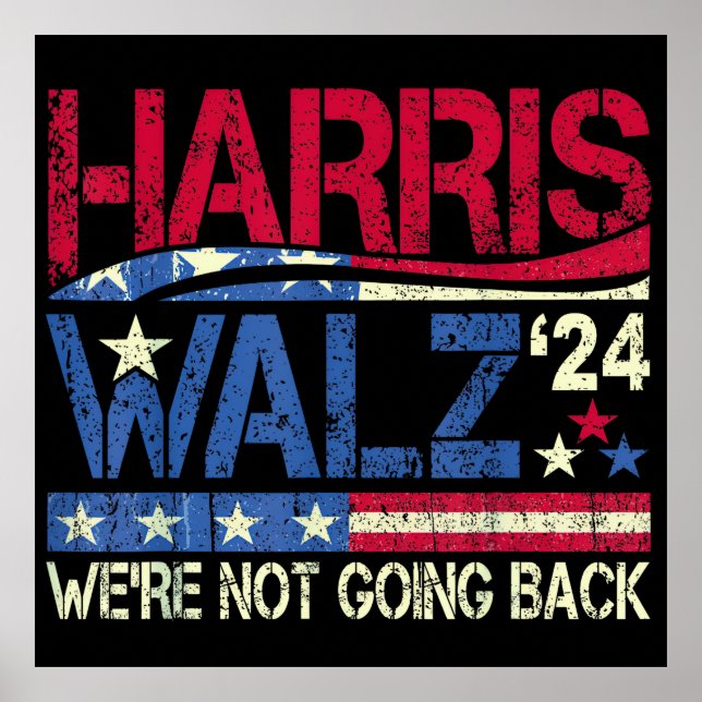 Harris Walz Kamala Harris 2024 Tim Walz Poster (Front)