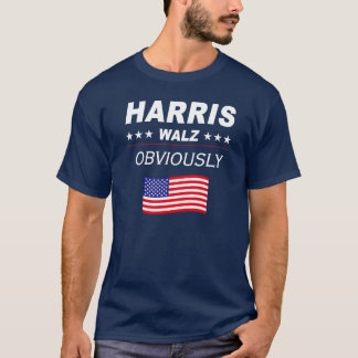 Harris Walz Obviously 2024 Election T-Shirt