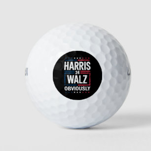 Harris Walz Obviously Harris Waltz 2024 Election Golf Balls