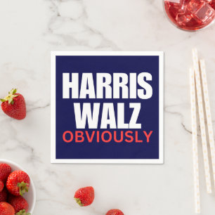 Harris Walz OBVIOUSLY Harris Walz 2024 Obviously Napkin