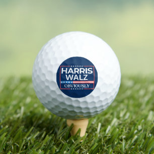 Harris Walz. Obviously. Kamala Harris Tim Walz  Golf Balls