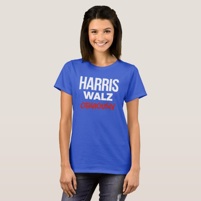 Harris Walz Obviously T-Shirt (Front Full)