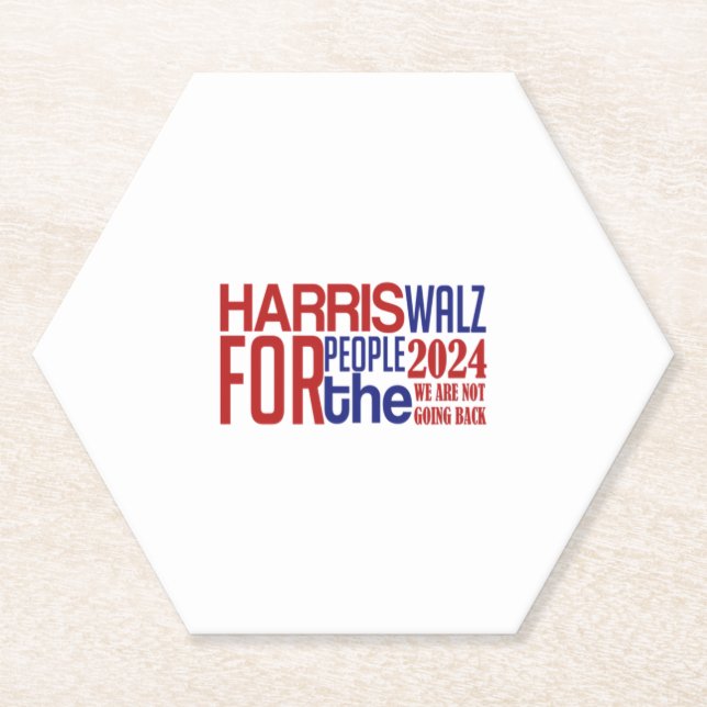 harris walz  paper coaster (Front)