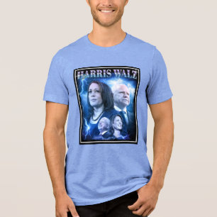 Harris Walz Retro 90s Style Tri-Blend Shirt