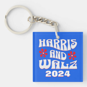 Harris & Walz Retro Keychain