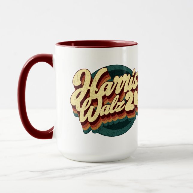 Harris Walz Retro Mug (Gauche)