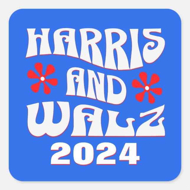 Harris & Walz Retro Square Sticker (Front)