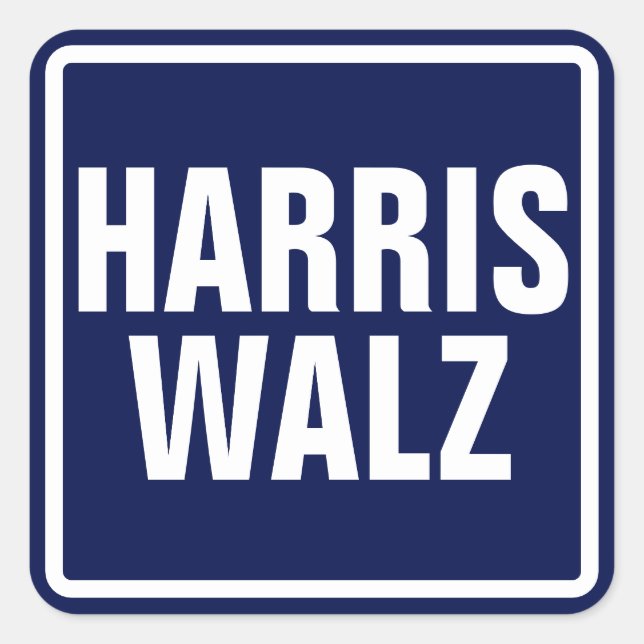 Harris-Walz  Square Sticker (Front)