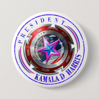 Harris-Walz Stamp Shield Button