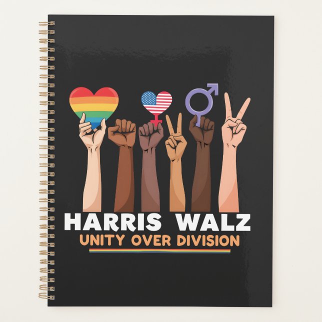 Harris Walz Unité sur division Peace Love LGBTQ (Devant)