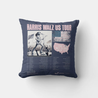 Harris Walz US Tour Kamala Wins Inauguration Throw Pillow