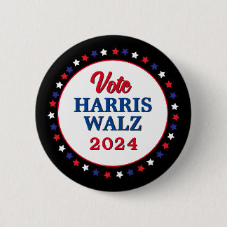 Harris Walz Vote 2024 Democrat Election 2 Inch Round Button