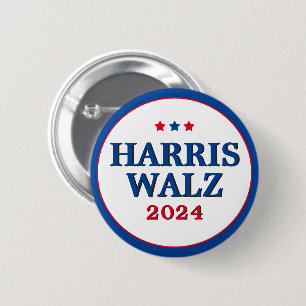 Harris Walz Vote 2024 Democrat Election 2 Inch Round Button