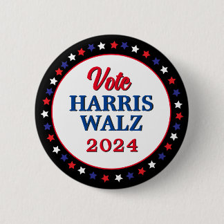 Harris Walz Vote 2024 Democrat Election 2 Inch Round Button