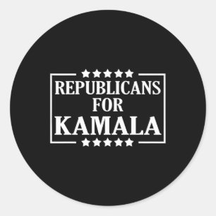 Harris Walz Waltz 2024 Republicans For Kamala  Classic Round Sticker