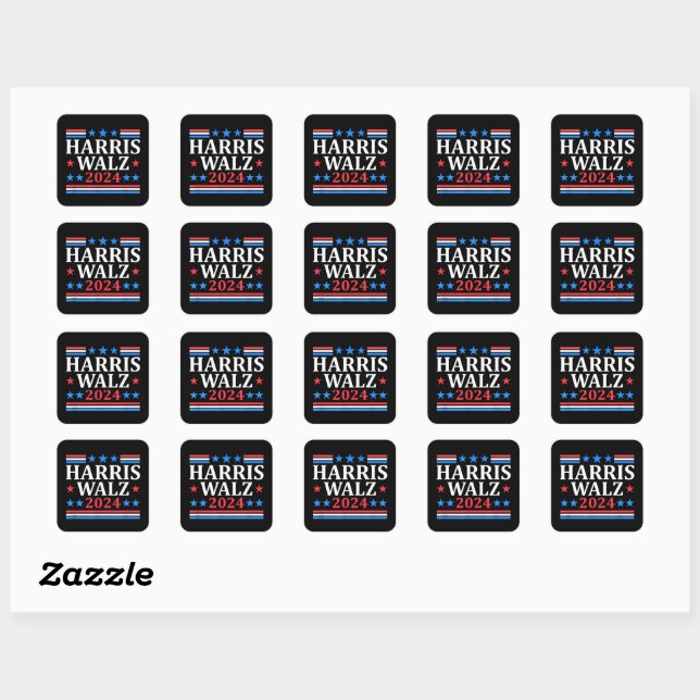 Harris Walz Waltz 2024 Square Sticker (Sheet)