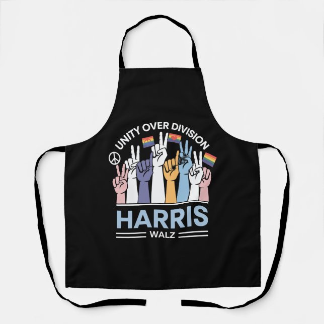 Harris Walz Waltz 2024 Unity Over Division Apron (Front)