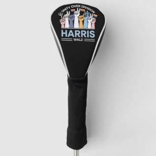 Harris Walz Waltz 2024 Unity Over Division Golf Head Cover