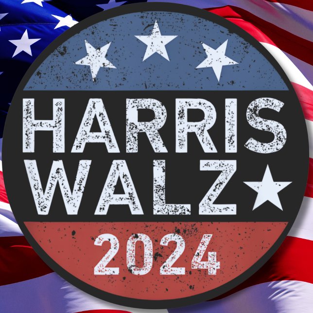 Harris Walz Waltz  Classic Round Sticker (Creator Uploaded)