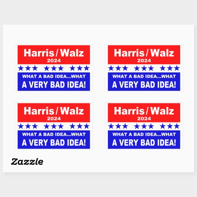 Harris / Walz What a Bad Idea... Sticker (Sheet)