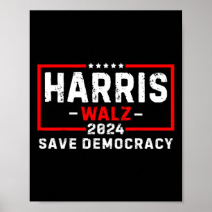 Harris WAlzheimer 2024 Harris Waltz Democratic Vp  Poster