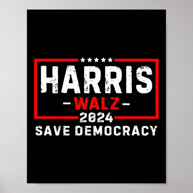 Harris WAlzheimer 2024 Harris Waltz Democratic Vp  Poster (Front)