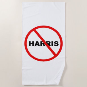 Harris Warning Do Not Go There! Beach Towel