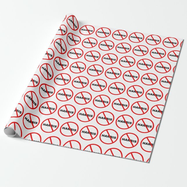Harris Warning Do Not Go There! Wrapping Paper (Unrolled)